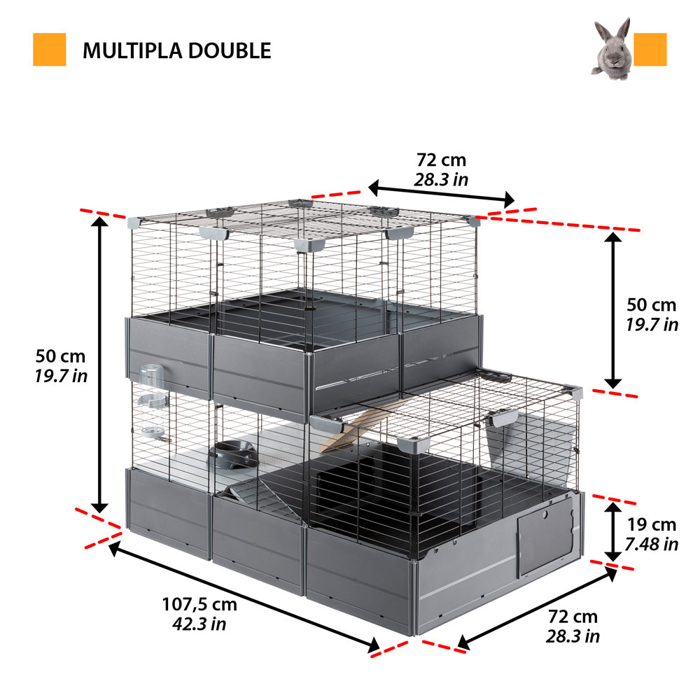 Gabbia Ferplast Multipla Double - La Stalla dei Conigli Shop